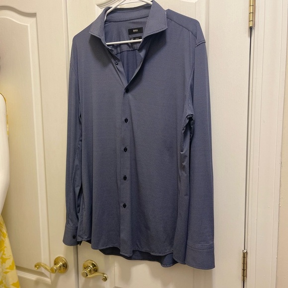 Boss button down man, shirt, wrinkle, free, stretchy, slim fit - Picture 2 of 16